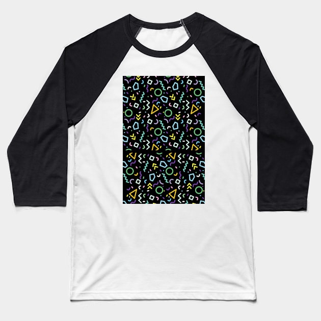 New colorful triangle geometric abstract (2022) Baseball T-Shirt by yassinebd